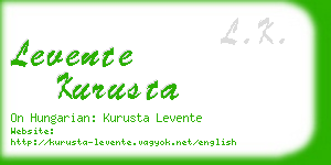 levente kurusta business card